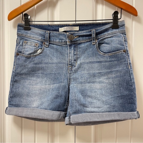 Bluenotes High-Rise Blue Denim Jean Shorts - Size 27 - Picture 2 of 9